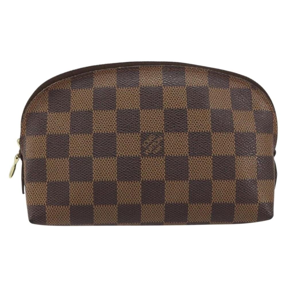 Louis Vuitton Damier Ebene Pochette Cosmetic PM Pouch Brown